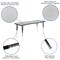 Emma and Oliver 26"W x 60"L Rectangle Wave Flexible Collaborative Adjustable Height Activity Table